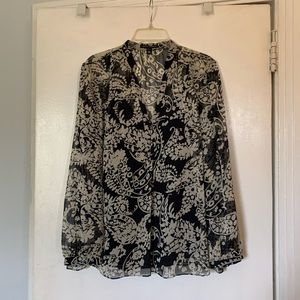 Banana republic black & white tunic with tank